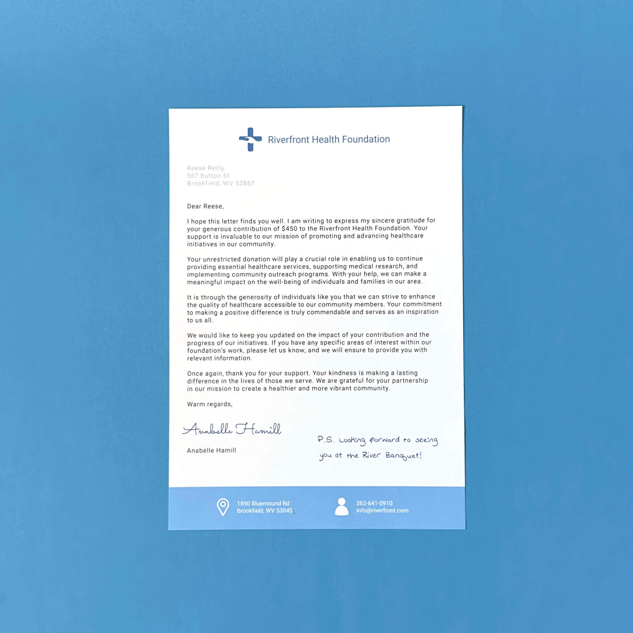 hospital foundation newsletter example
